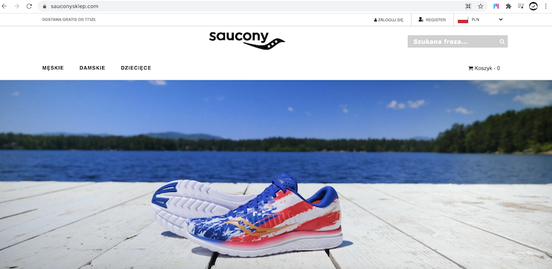 Podejrzany sklep Sauconysklep.com