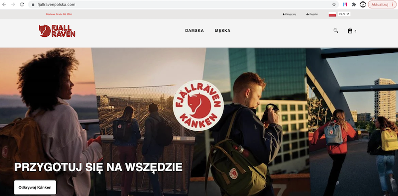 Podejrzany sklep Fjallravenpolska.com