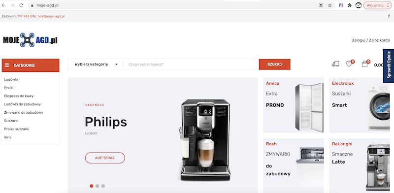 Podejrzany sklep Moje-agd.pl