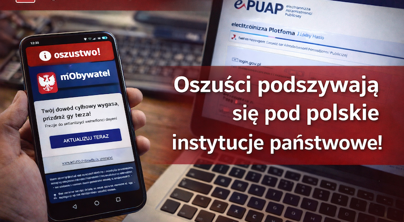 Oszuści podszywają się pod instytucje państwowe!
