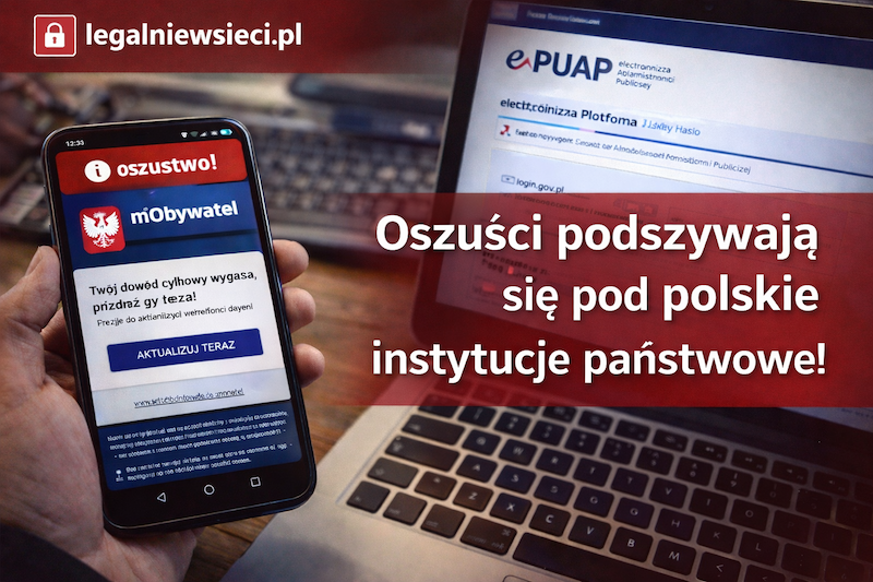 Oszuści podszywają się pod instytucje państwowe!