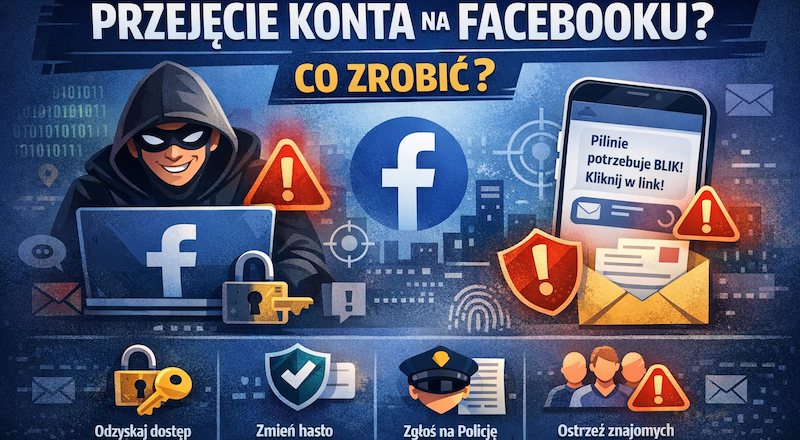 Przejęcie konta na Facebooku – co zrobić krok po kroku?